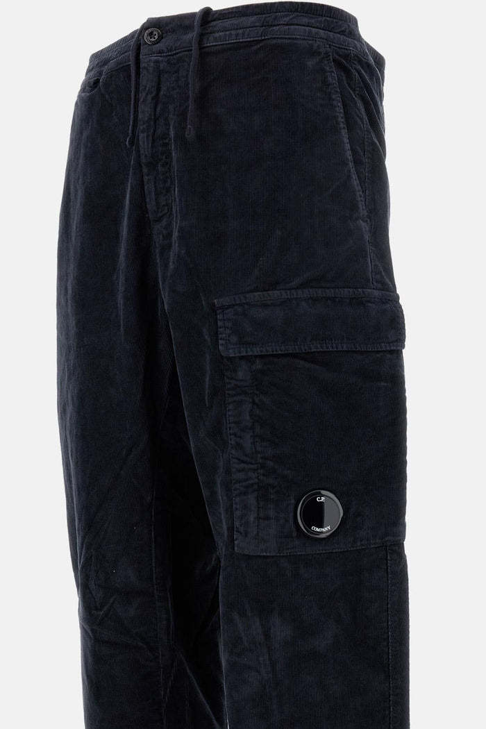 C.p. Company Cargo Pant In Corduroy In Black