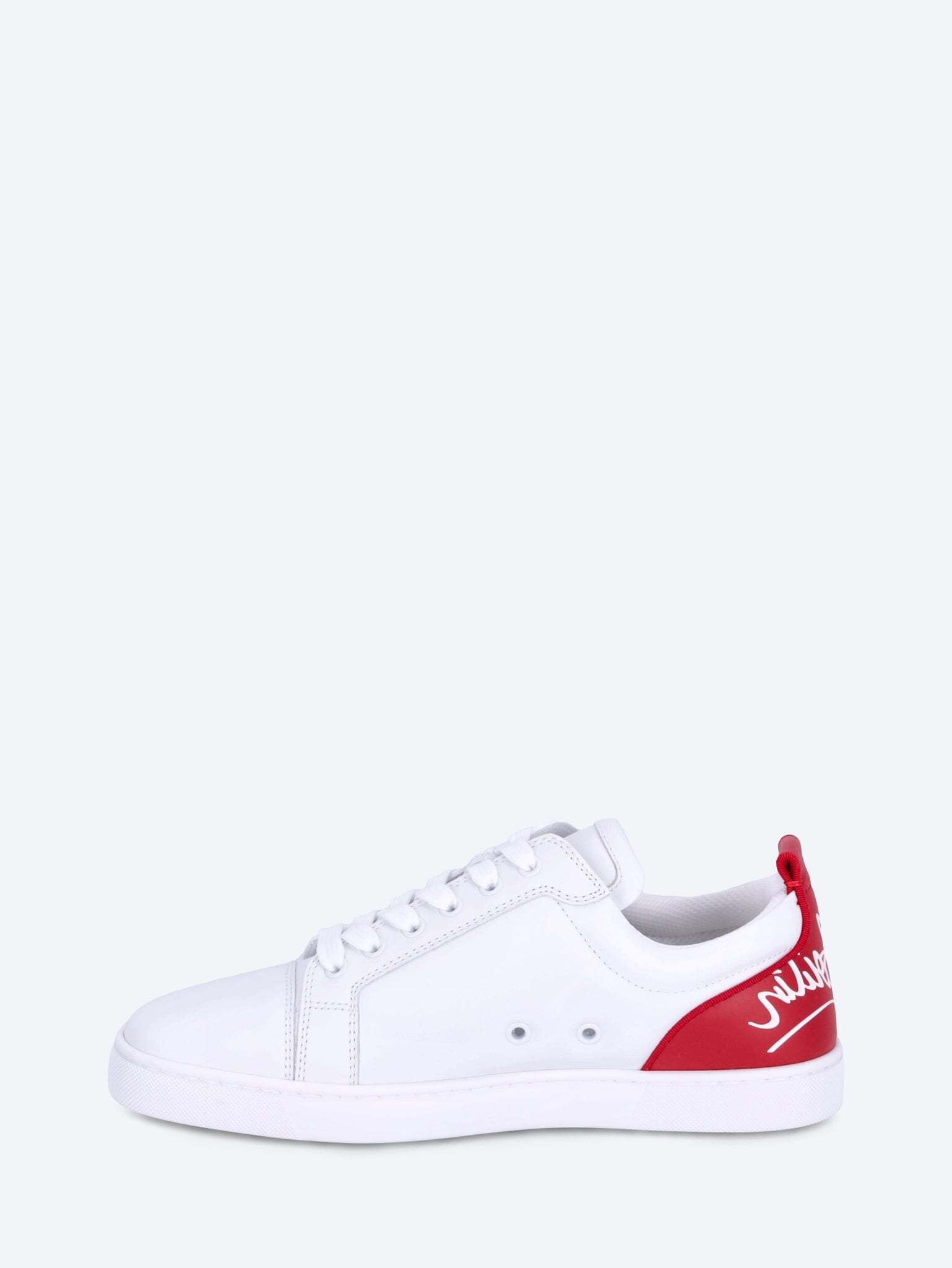 Christian Louboutin Fun Louis Junior Leather Sneakers In White