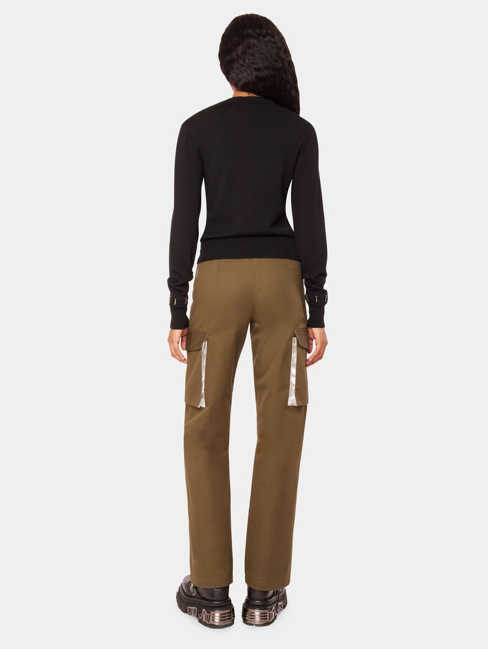 Rabanne Cargo Straight-leg Trousers In Green