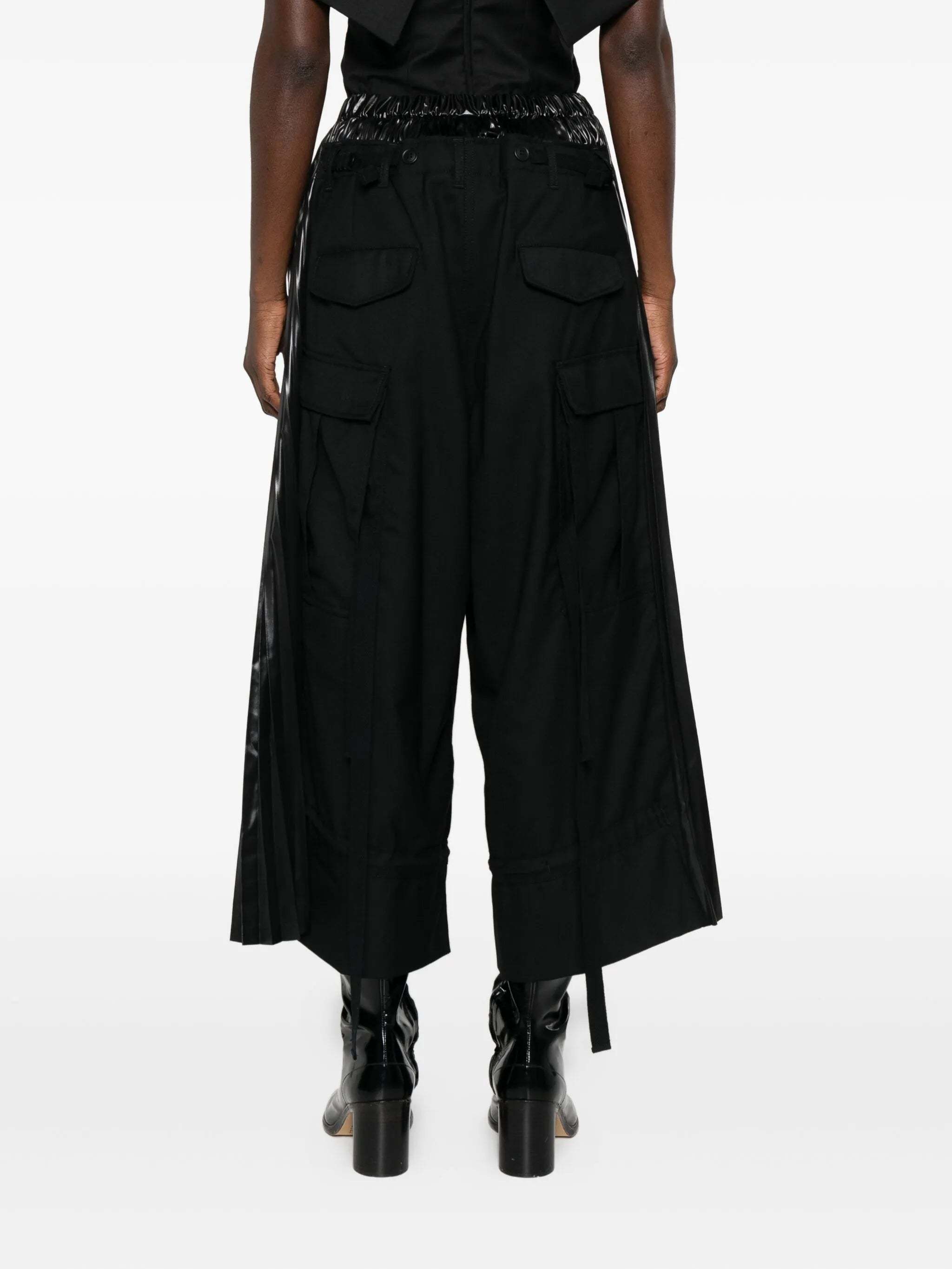 Junya Watanabe Palazzo Trousers In Black
