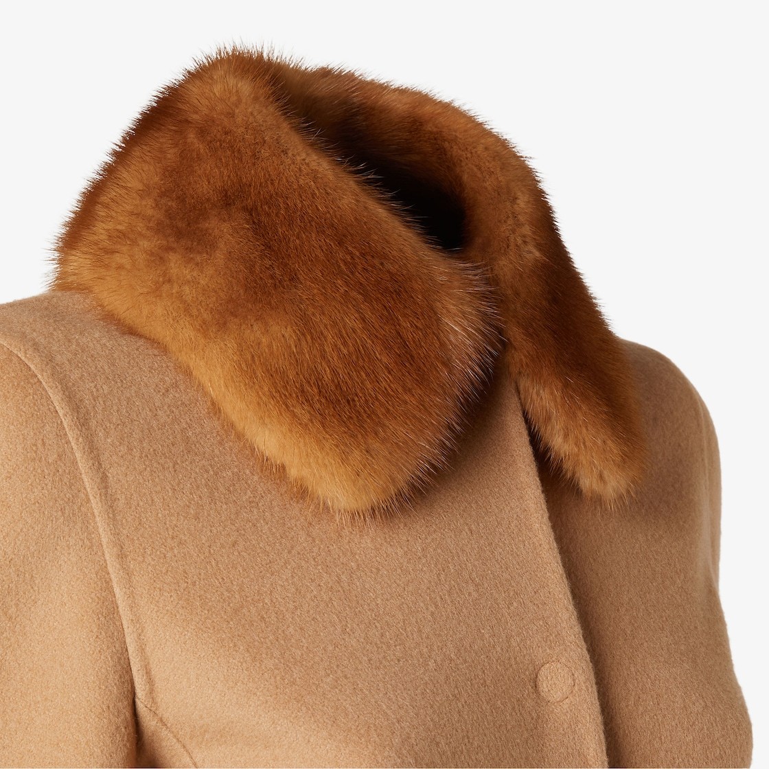 Fendi Long-sleeved Coat In Brown