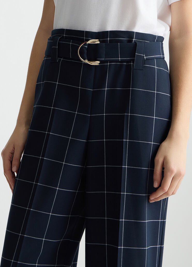 Shop Liu •jo Tailored Check Trousers