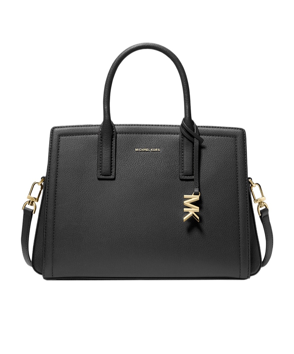 Michael Kors Structured Black Leather Shoulder Bag