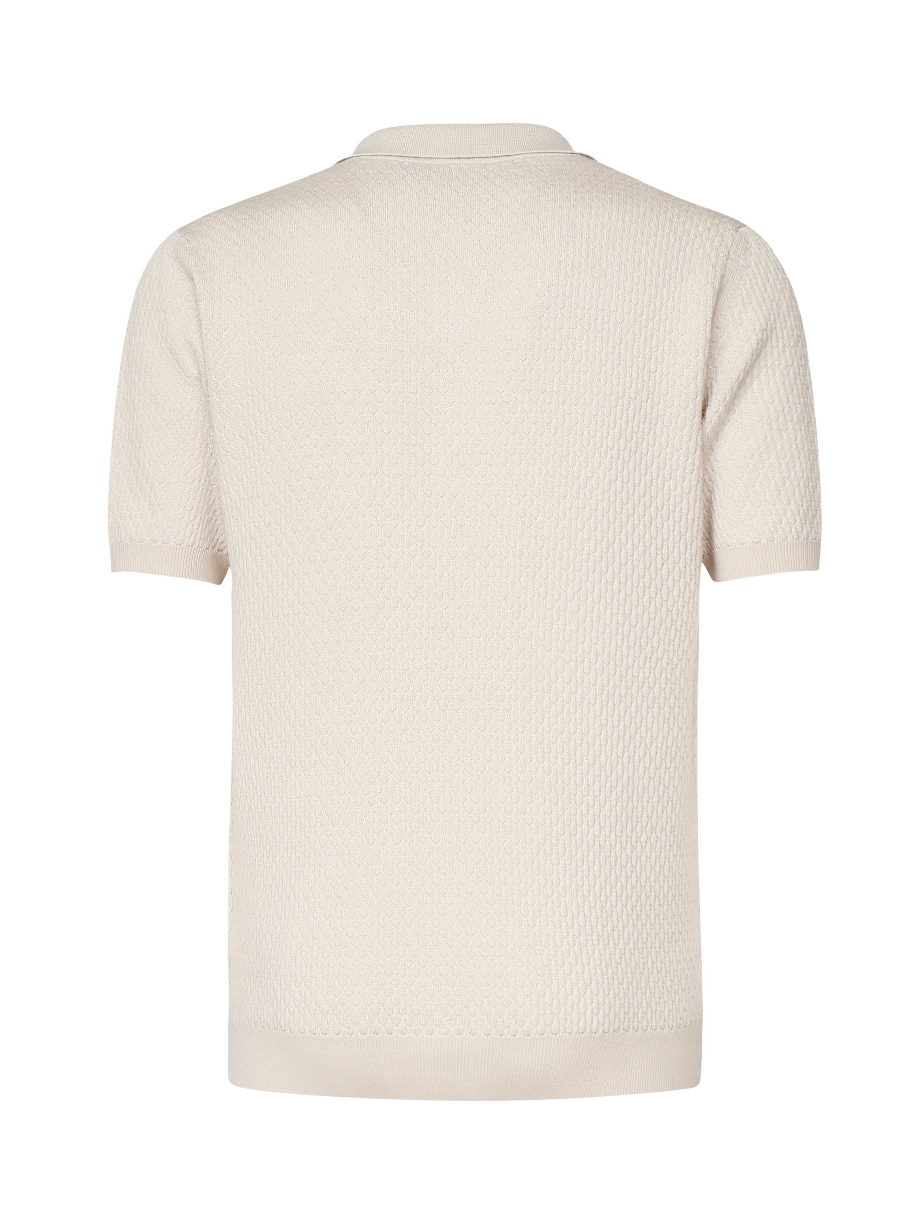 Eleventy Zip Collar Polo Textured Fabric