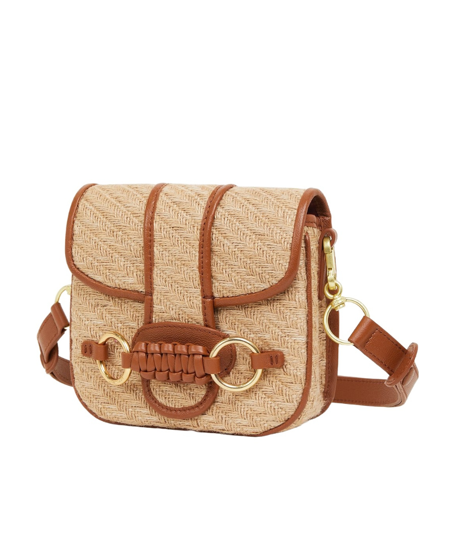 See By Chloé Saddie Engraved-logo Crossbody Bag In Nude