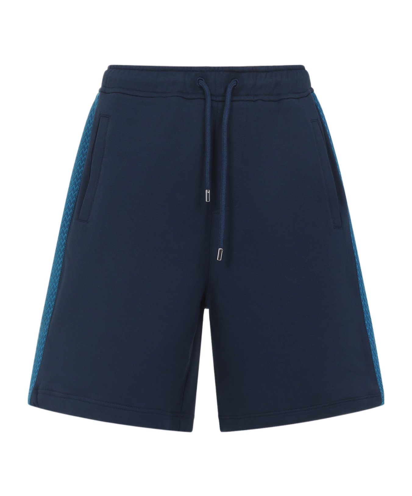 Lanvin Men's Side Curb Bermuda Shorts In Blue