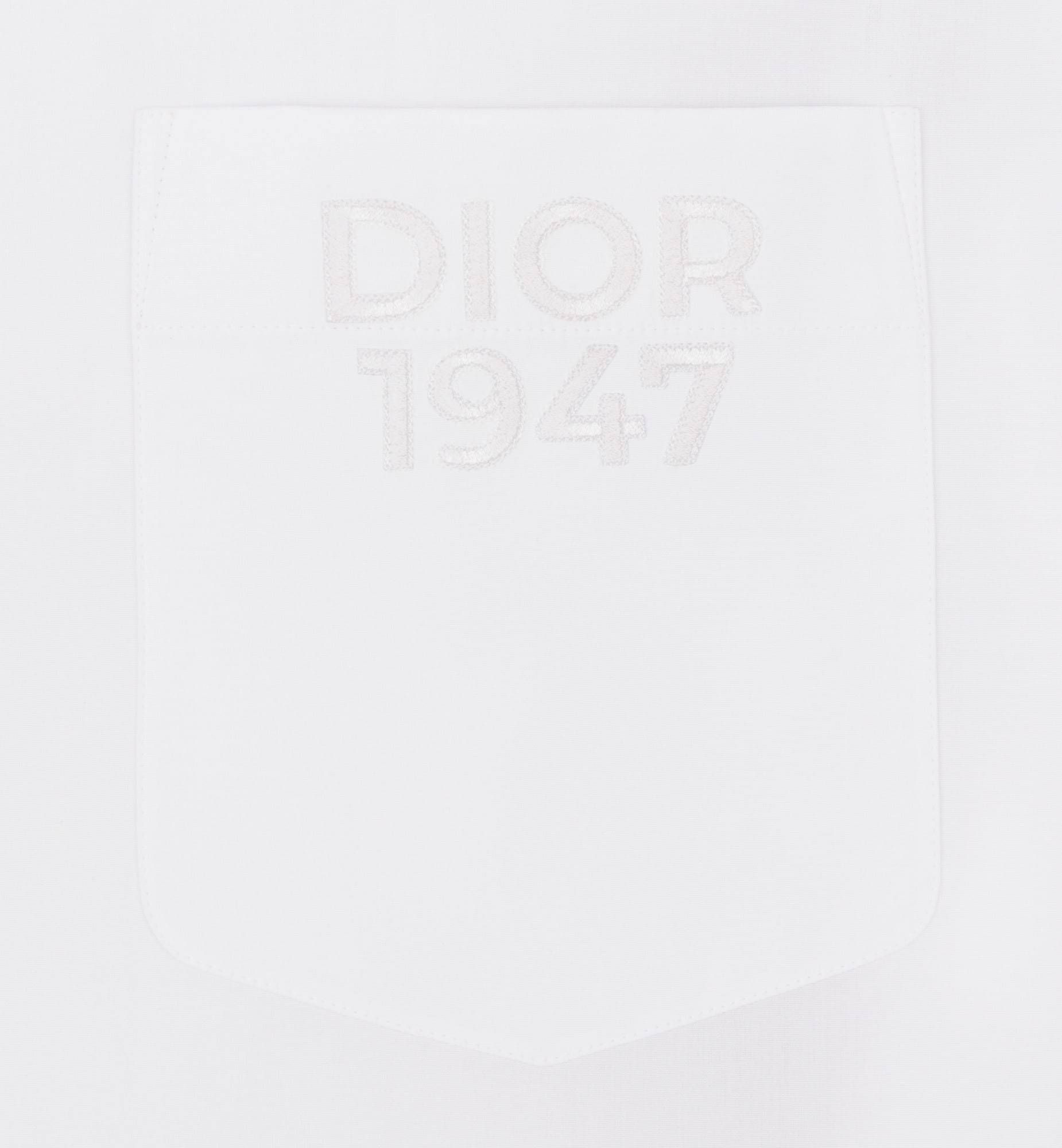 Dior Lapel Long-sleeved Shirt In White