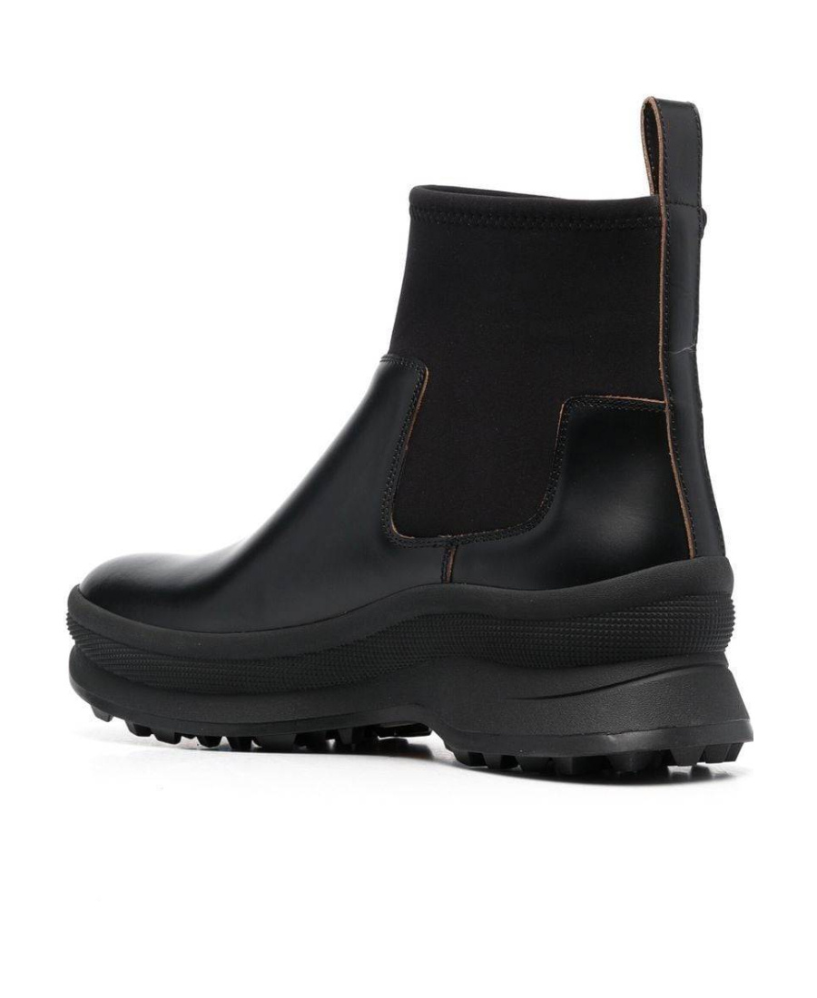 Jil Sander Chelsea Ankle Boots In Black