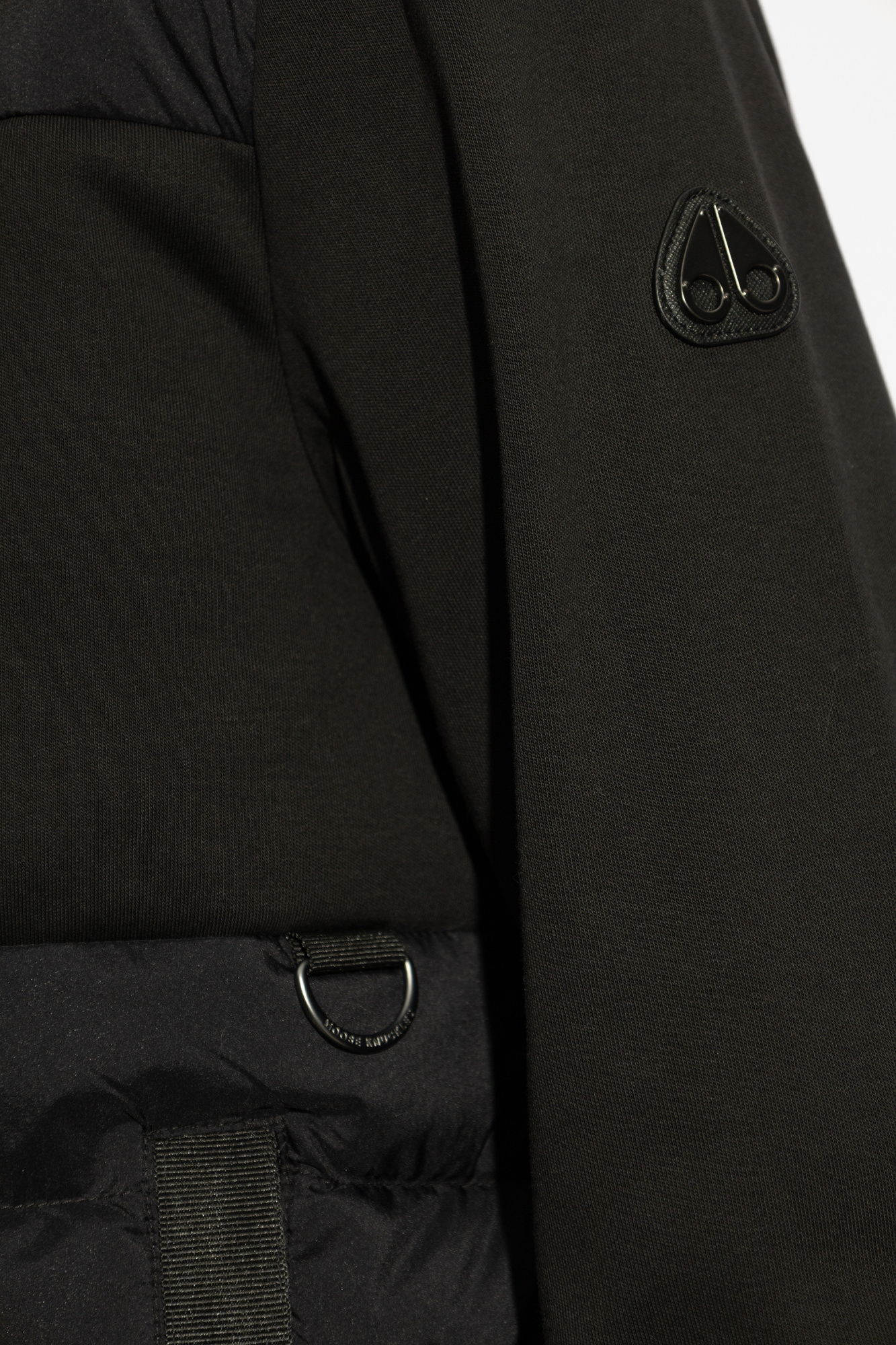 Moose Knuckles Long-sleeved Down Jacket In Black