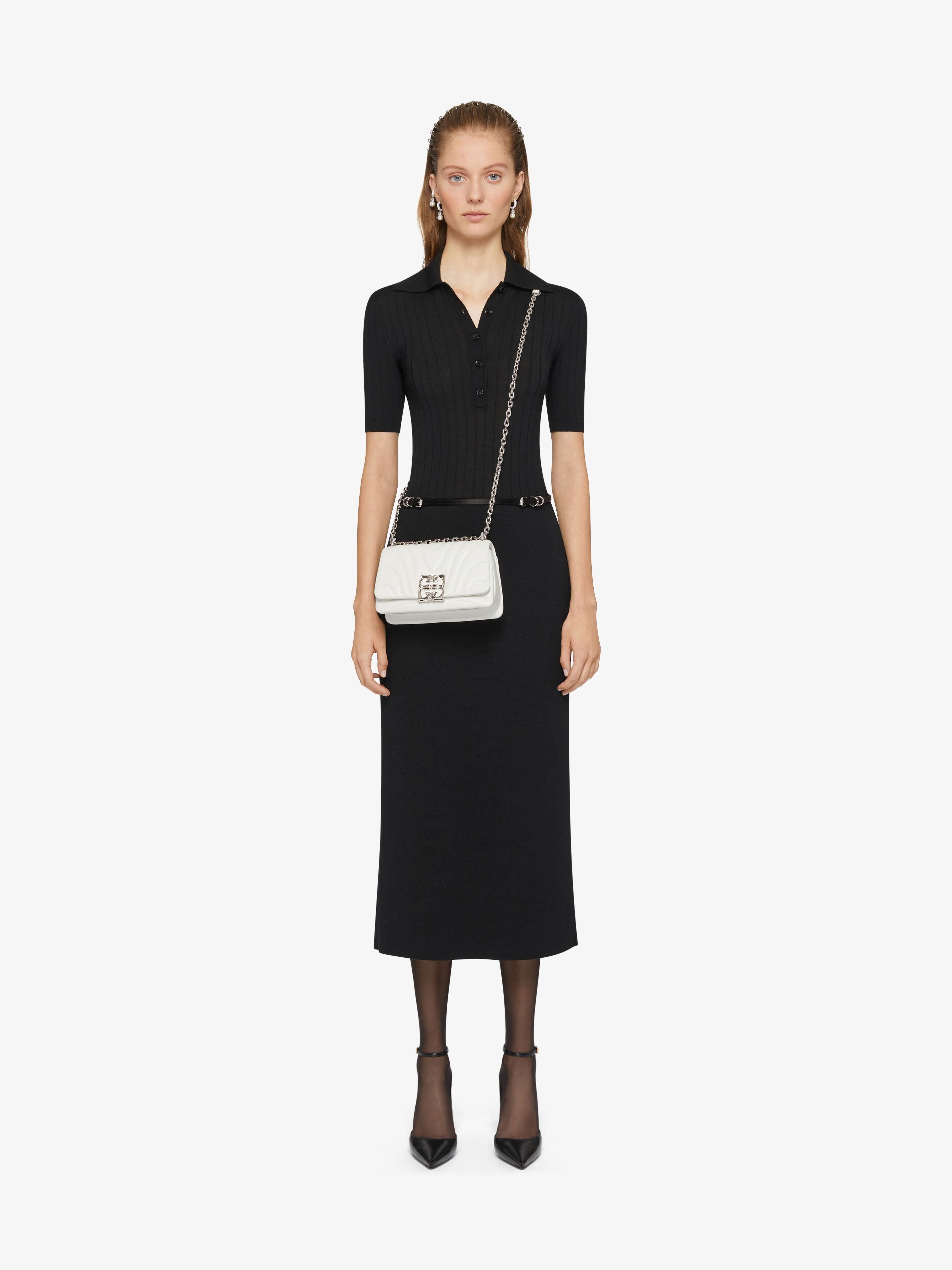Givenchy Sac 4g Soft Petit Modèle En Cuir Matelassé In White
