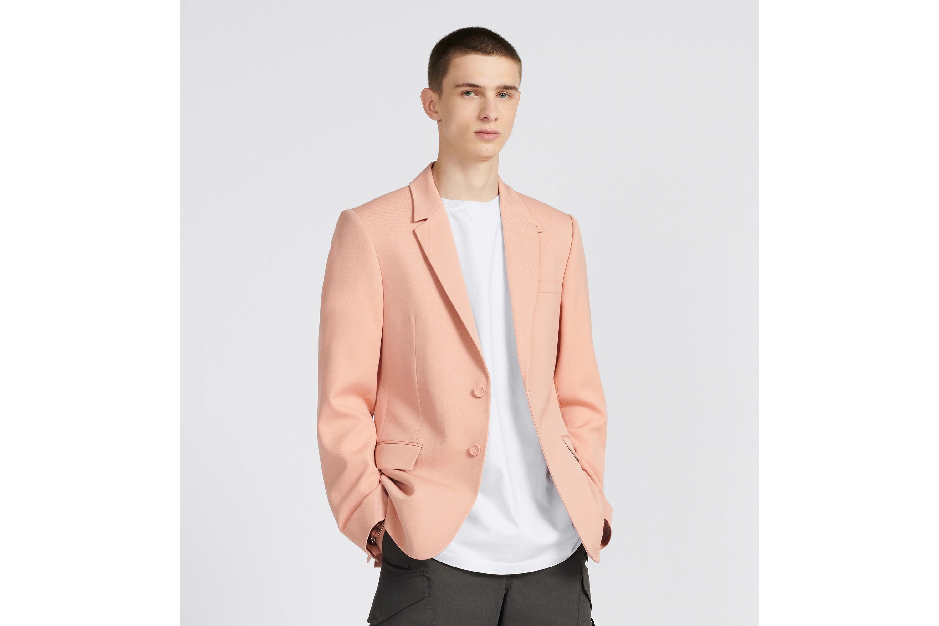 Dior Single-breasted Suit Jacket In Nude