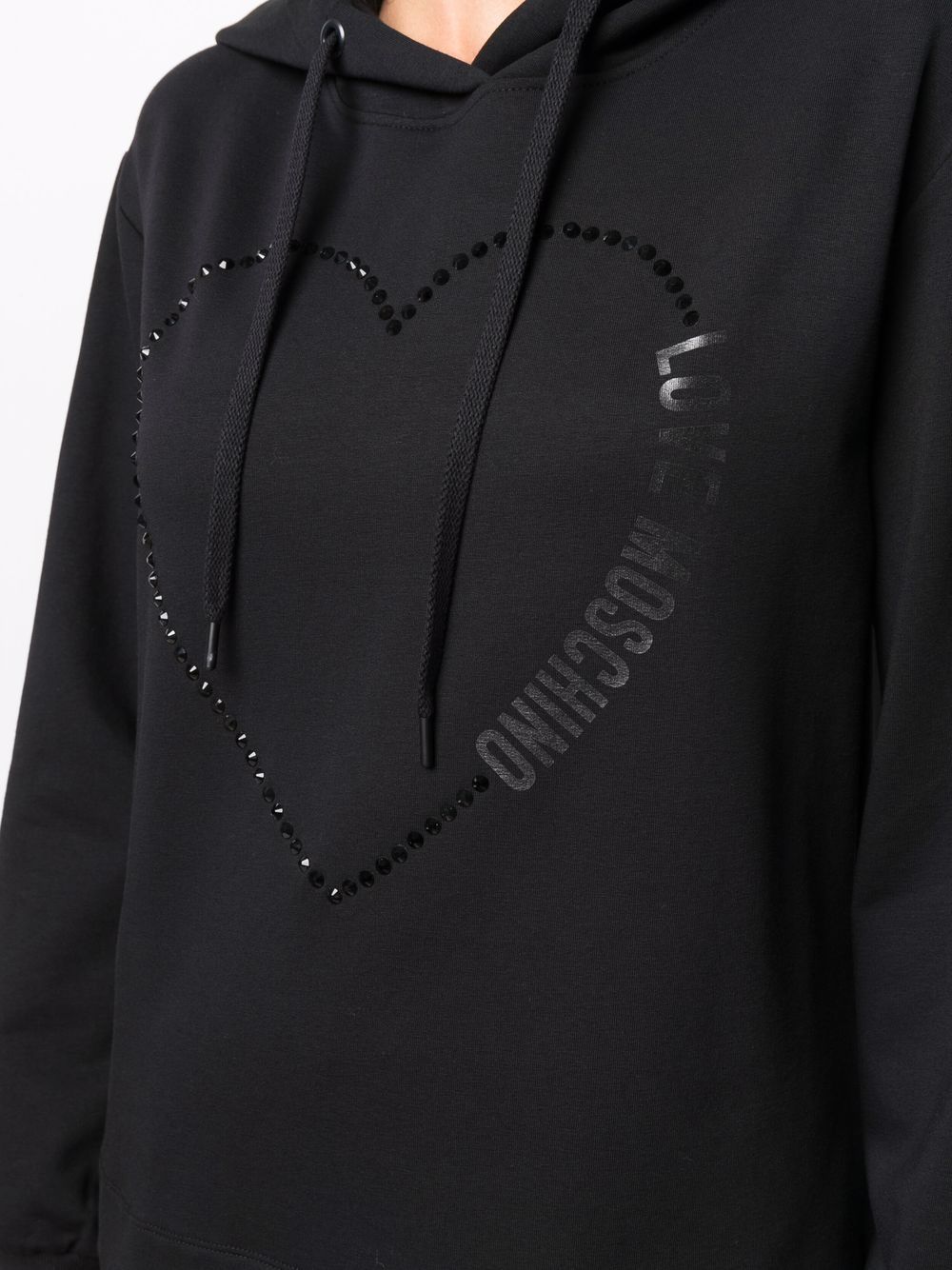 Moschino Logo-print Hoodie In Black