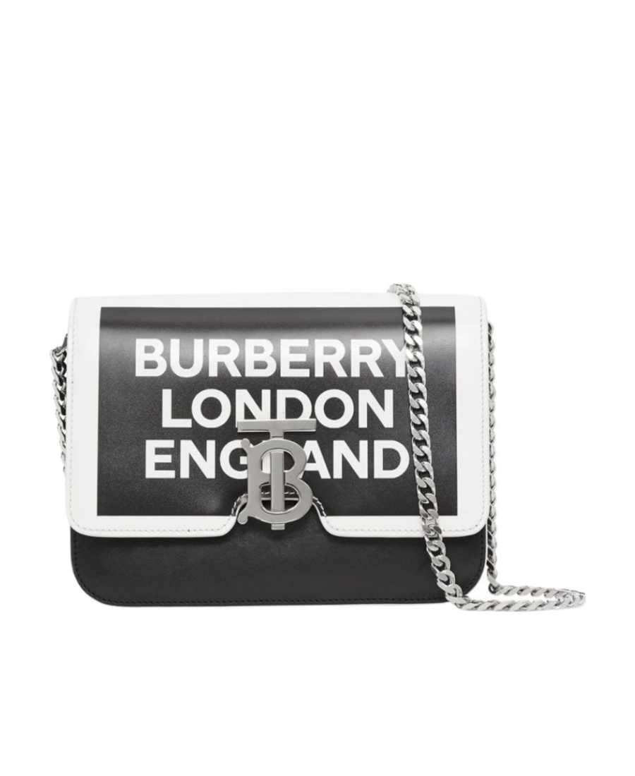 Burberry Small Tb Crossbody Bag In Black