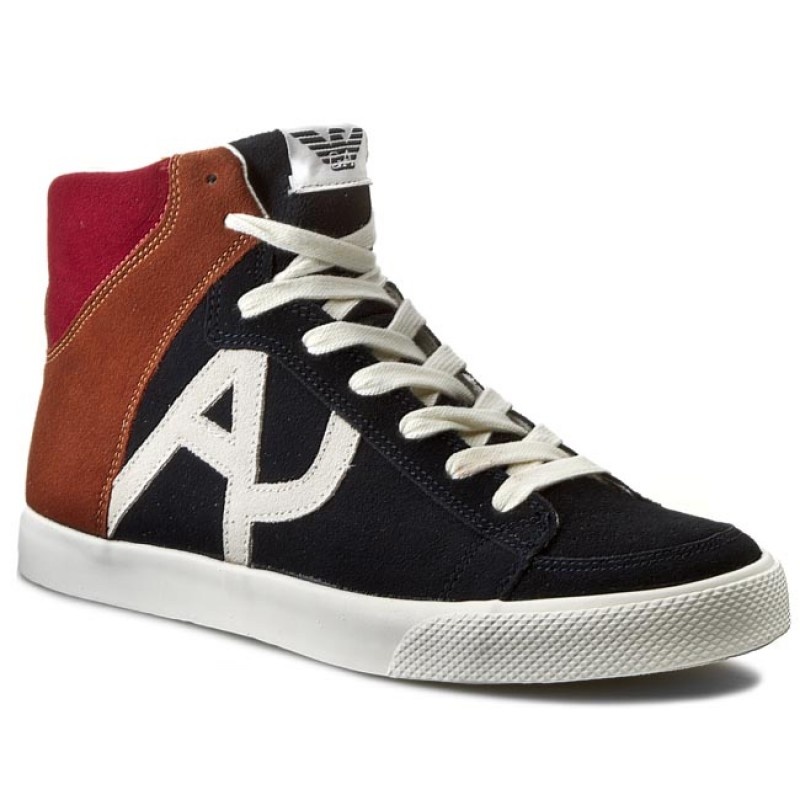 ARMANI JEANS LOGO DETAILS CASUAL SPORTS SHOES