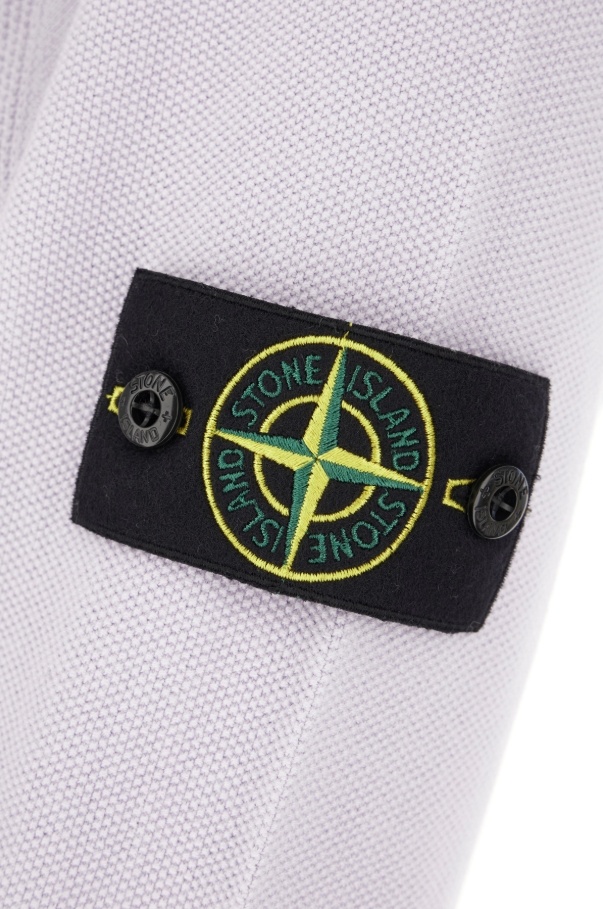 Stone Island Light Sweatshirt With Logo Badge In White