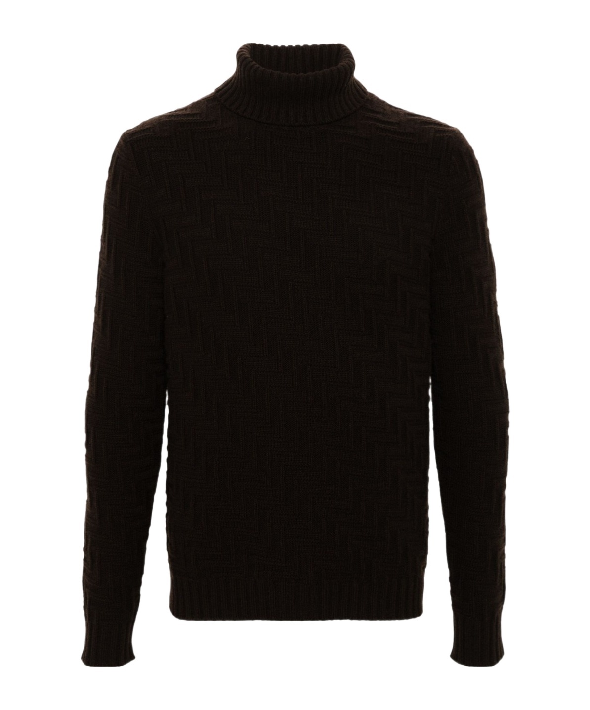 Prada 3d-knit Cashmere Blend Roll Neck Sweater In Black