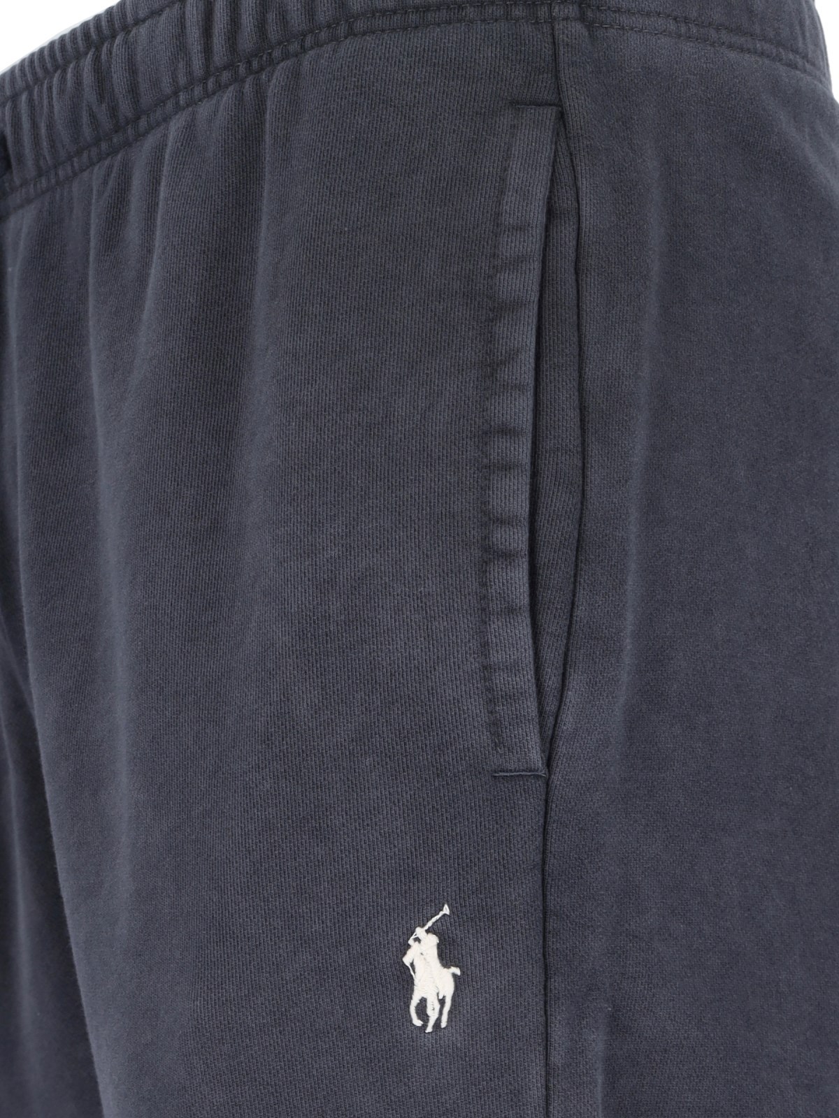 Polo Ralph Lauren Pony Embroidered Drawstring Track Pants In Black