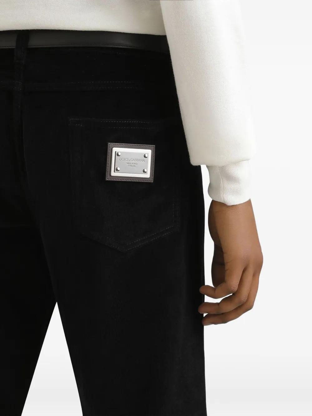 Dolce & Gabbana Straight Trousers With Five-pocket And Belt Loops In Black
