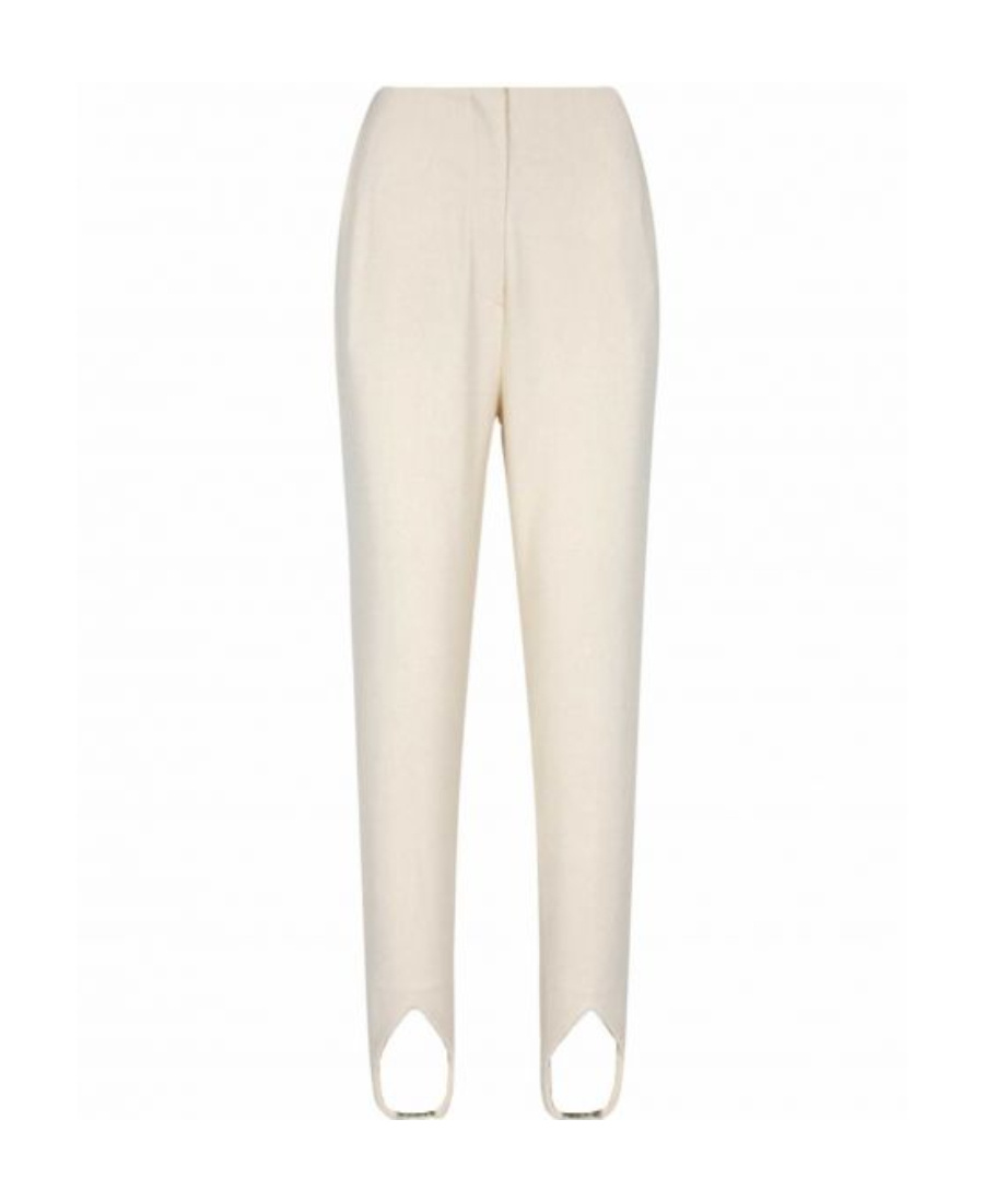 Nanushka Darby Jersey-crepe Tapered Stirrup Pants In White