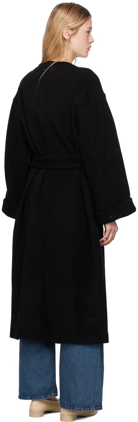 Mm6 Maison Margiela Lace Wool Dress In Black