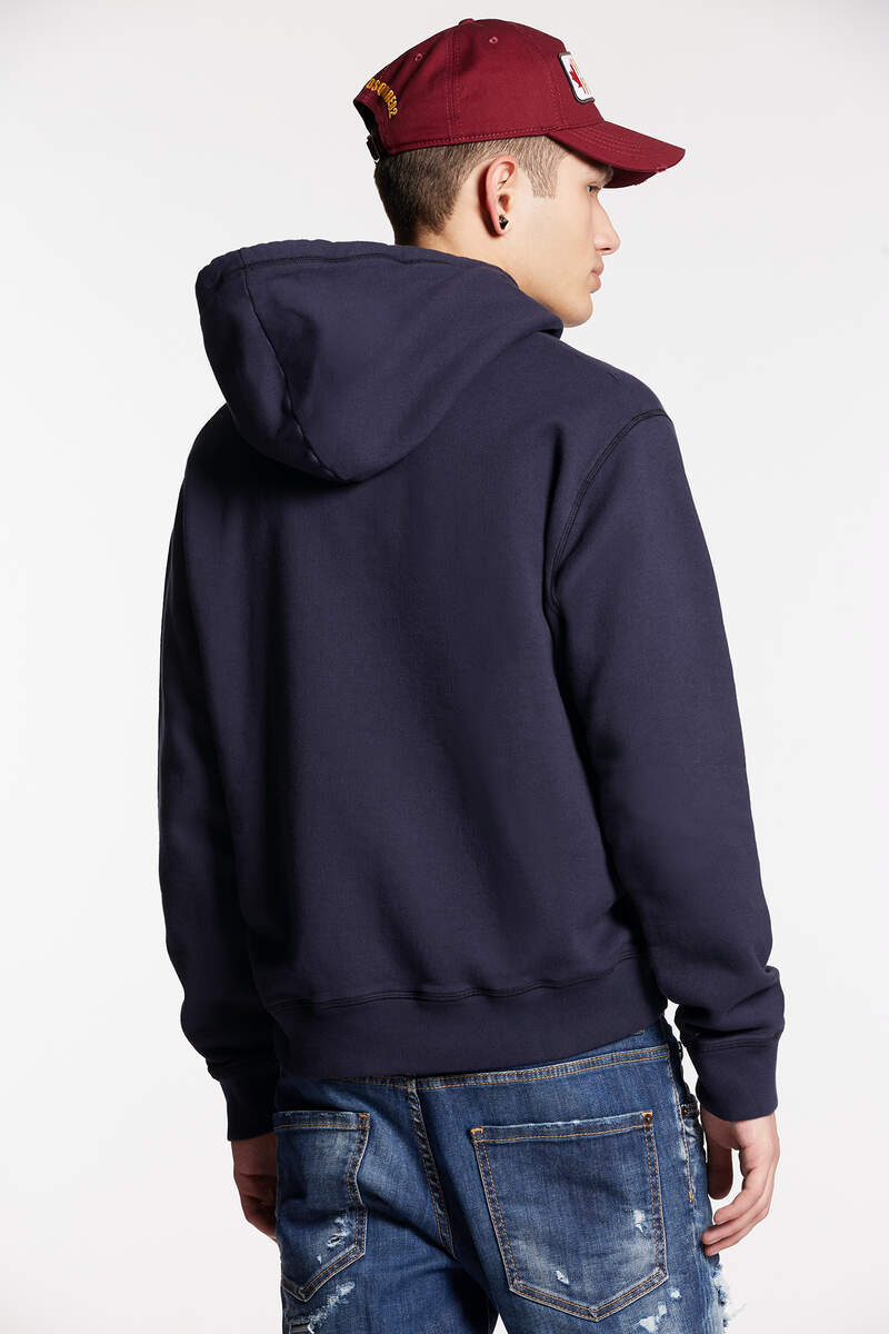 Dsquared2 Logo Printed Drawstring Hoodie In Black