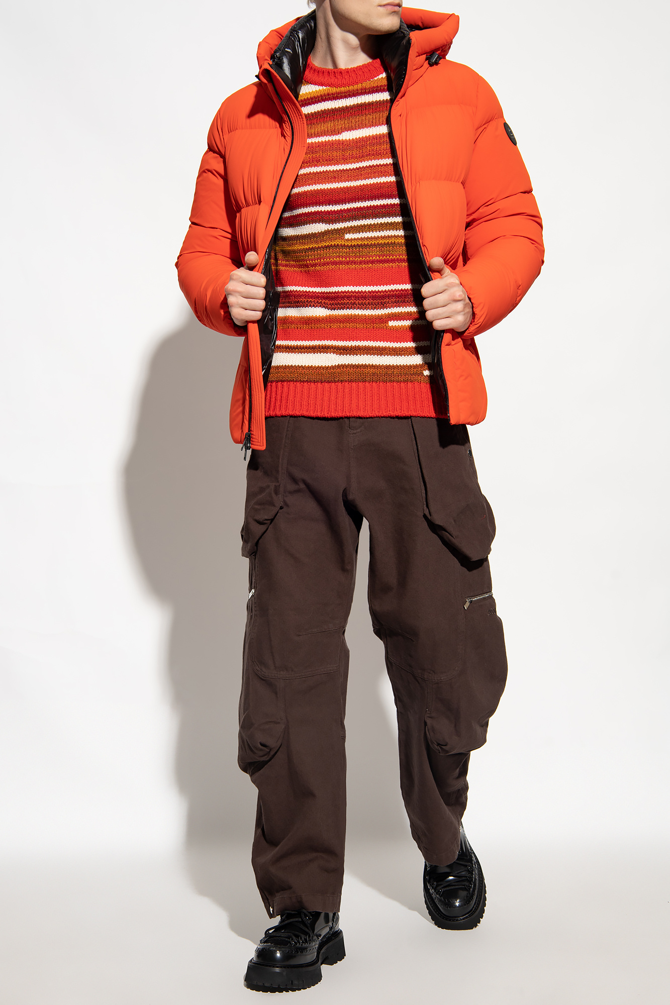 Dsquared2 Striped Crew-neck Jumper In White