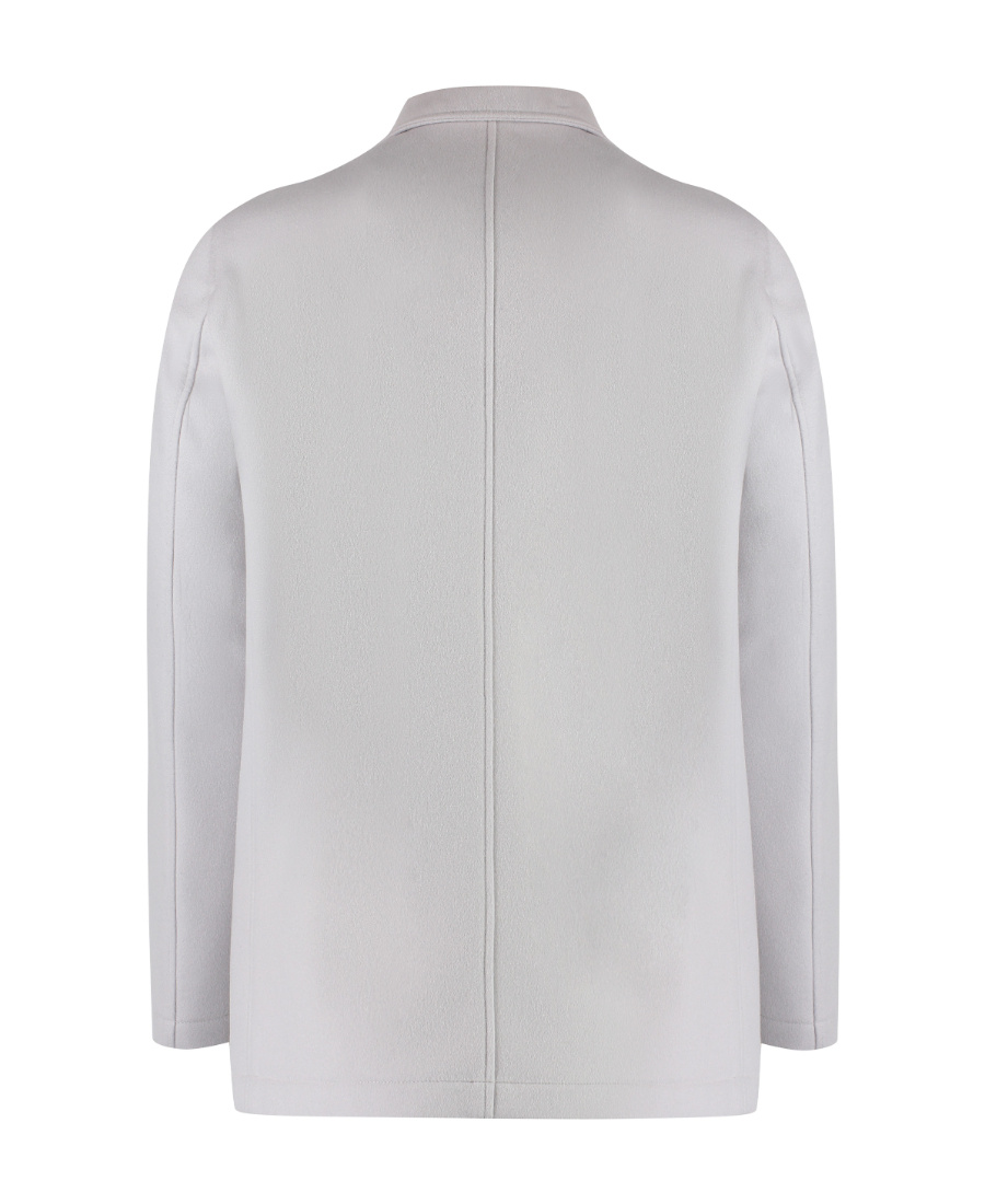 Herno Double-breasted High-neck Coat In White