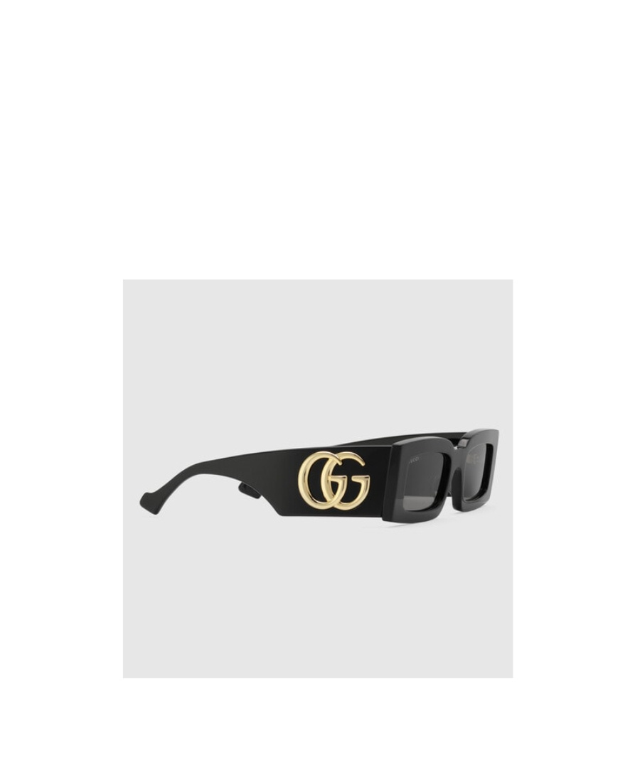 Gucci Rectangular Sunglasses In Black