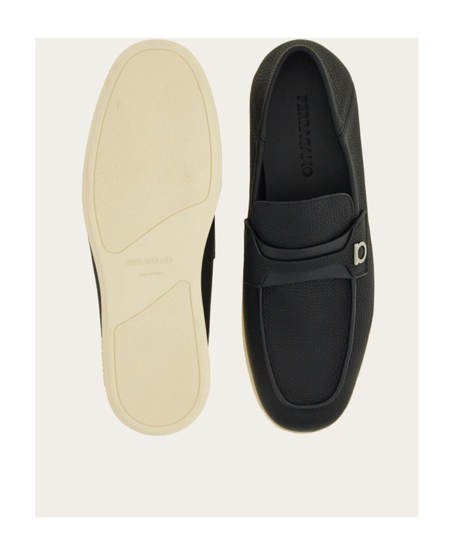 Ferragamo Drame Leather Loafers In Black