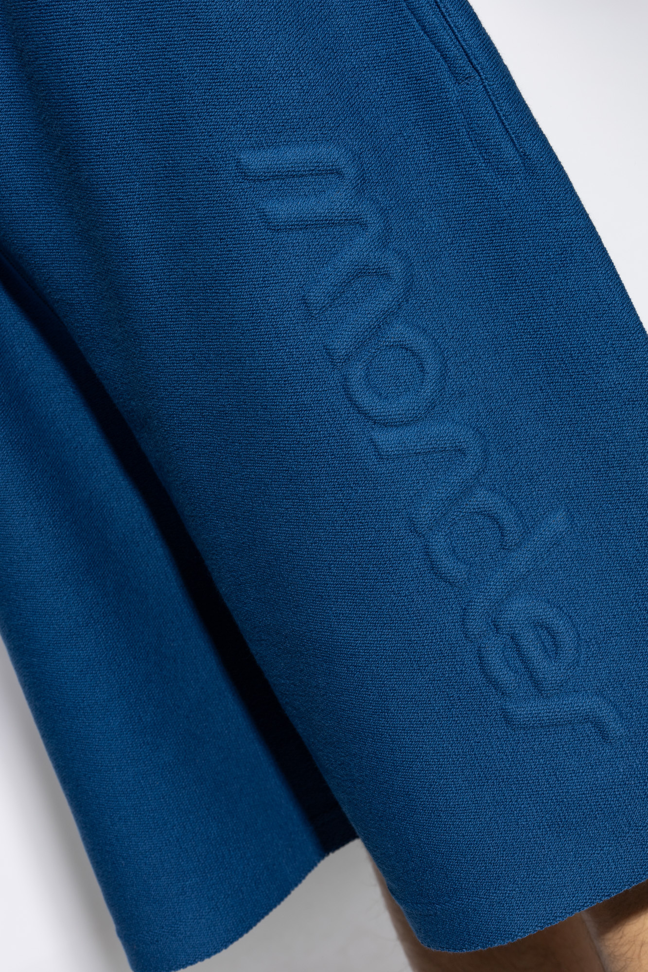 Moncler Drawstring Knee High Shorts In Blue