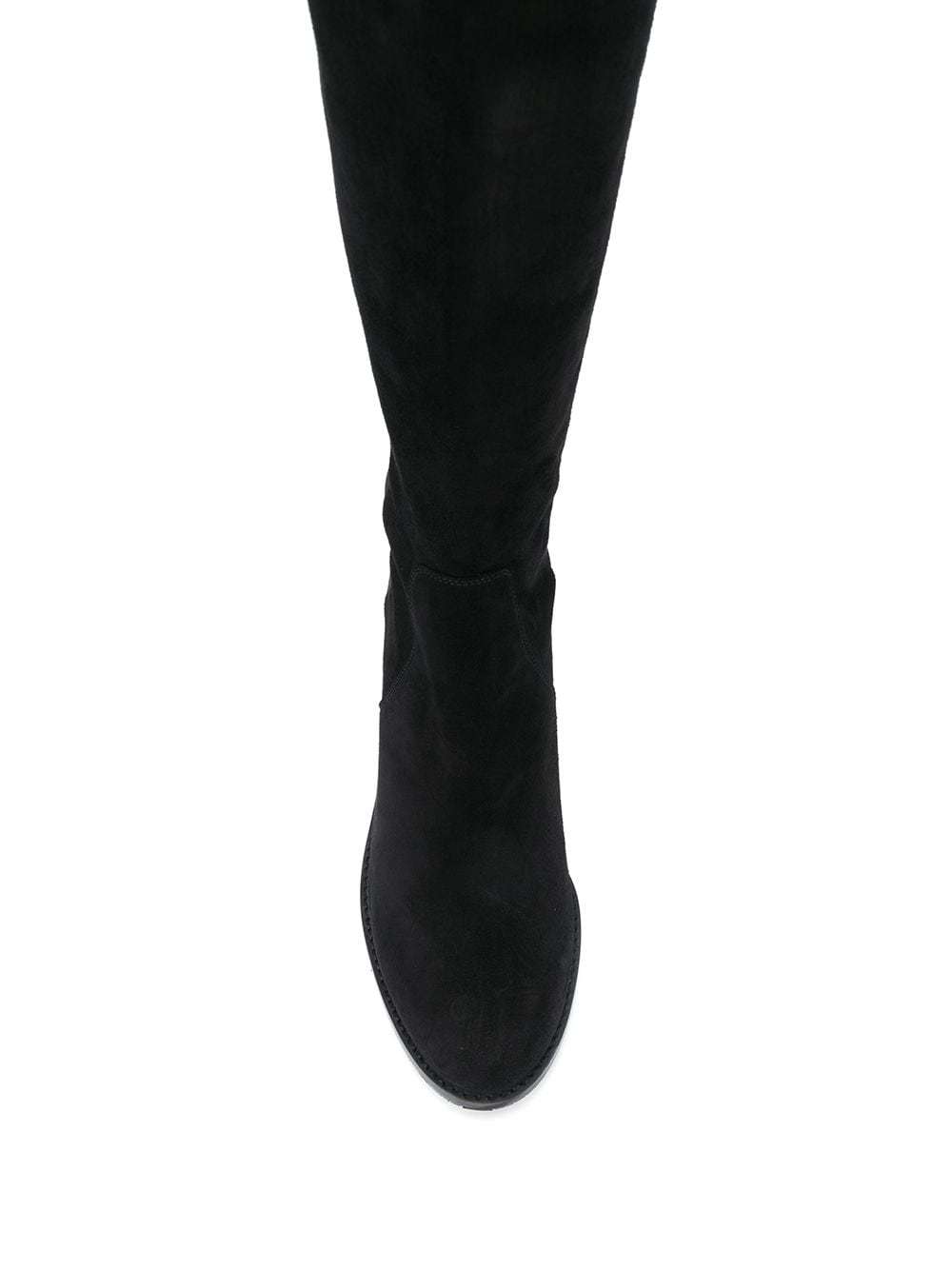 Stuart Weitzman Reserve Suede Over-the-knee Boot In Black