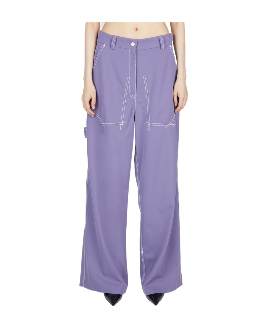Stella Mccartney Straight-leg Trousers In Purple