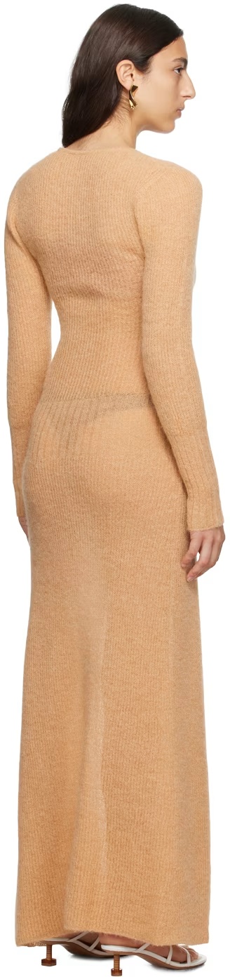 Jacquemus Le Chouchou Round Neck Dress In Nude