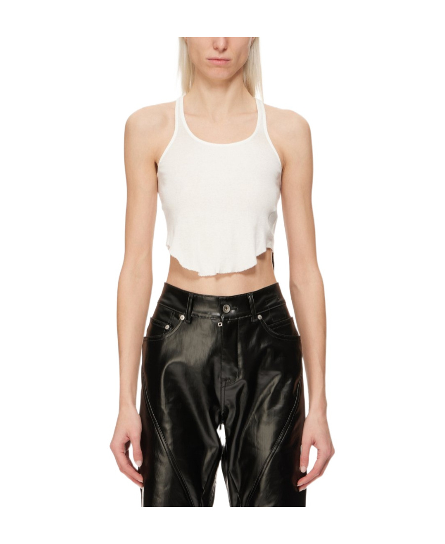 Rick Owens Strap-embellished Asymmetric Tank Top In Black