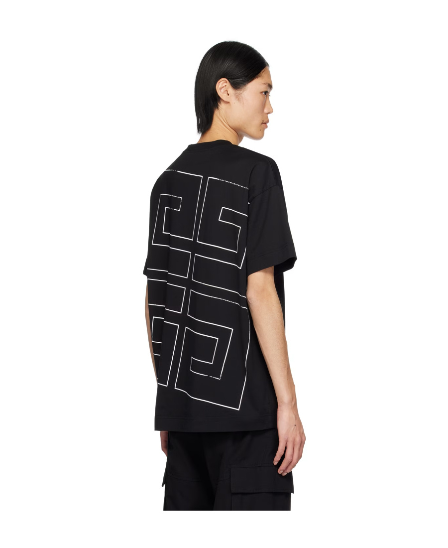 Givenchy 4g Printed Cotton T-shirt In Black
