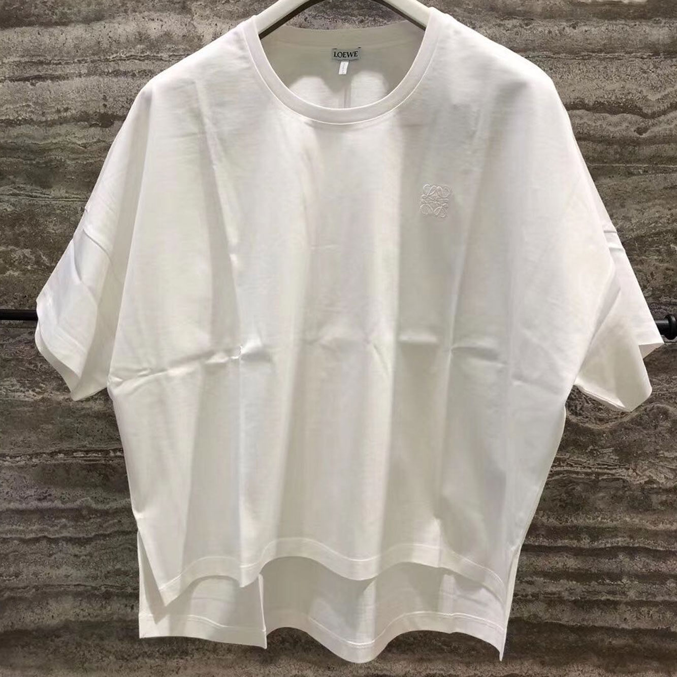 Loewe Short Oversize Anagram T-shirt In Cotton In White