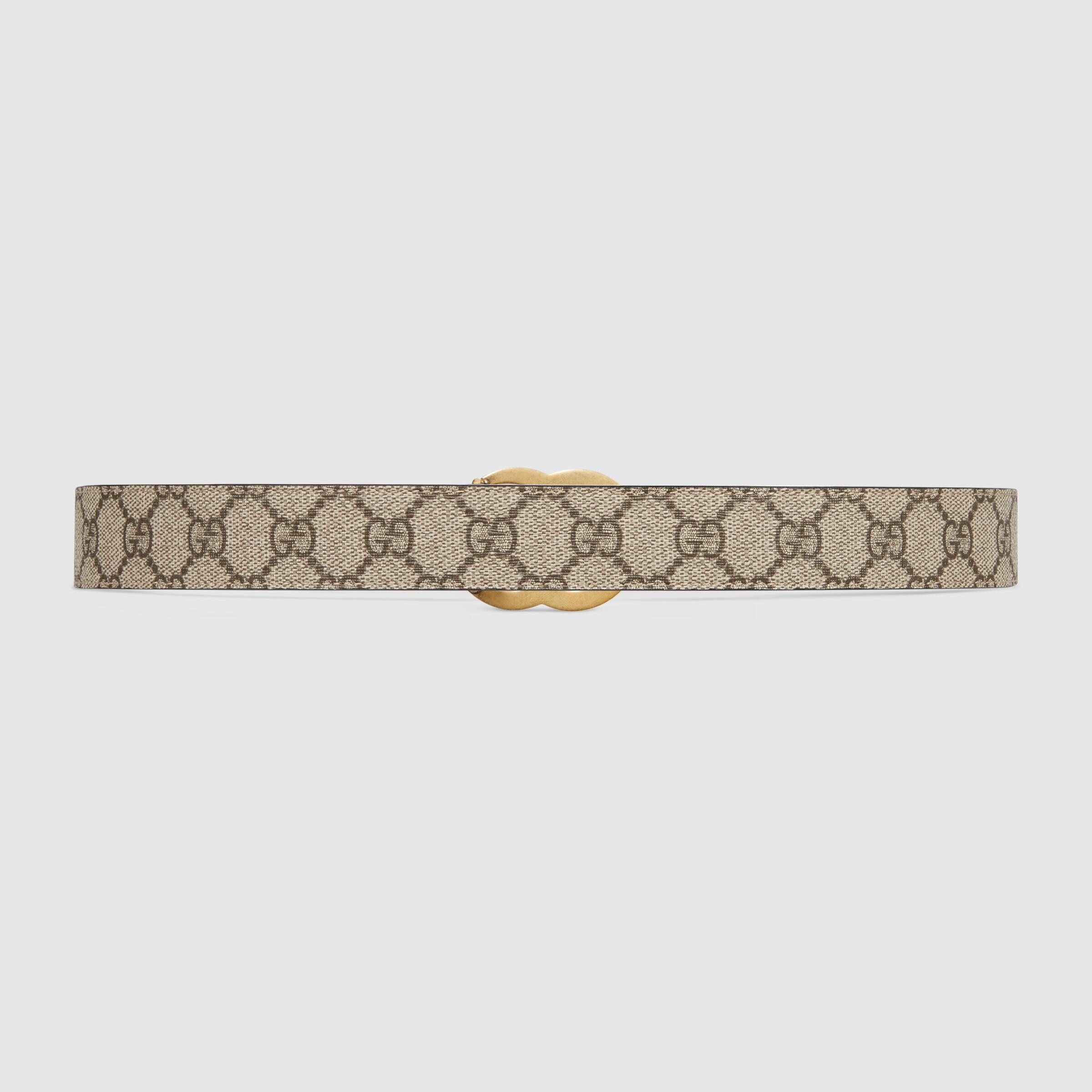 Gucci Classic Canvas Belt With Signature Logo Buckle In Black