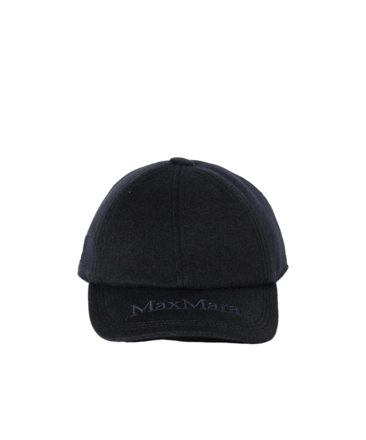 Max Mara Lancia Logo Embroidered Baseball Cap In Black
