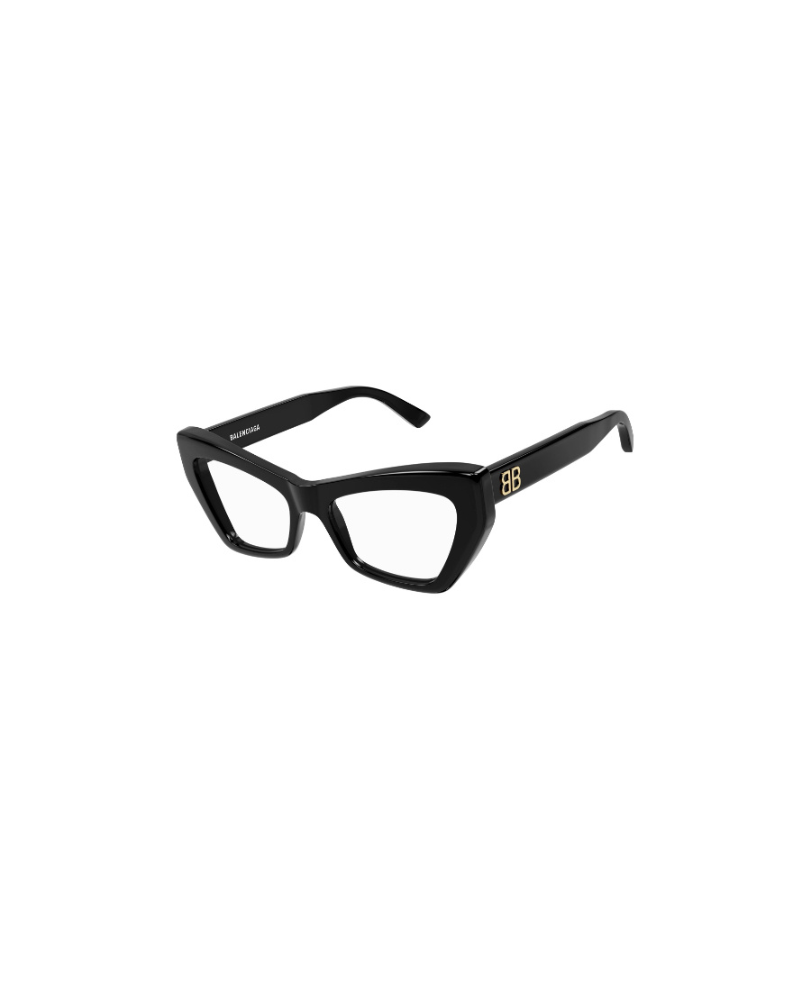 Balenciaga Logo-lettering Cat-eye Glasses In Black