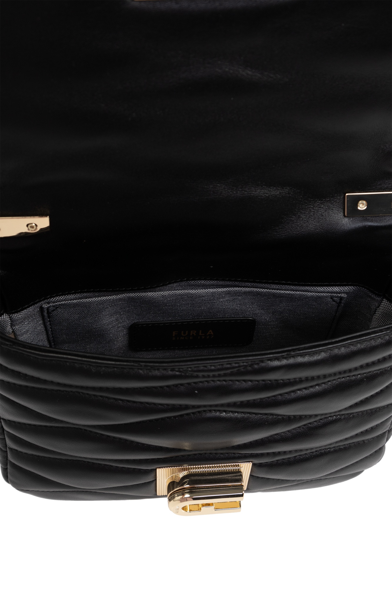 Furla 1927 M Black Leather Shoulder Bag