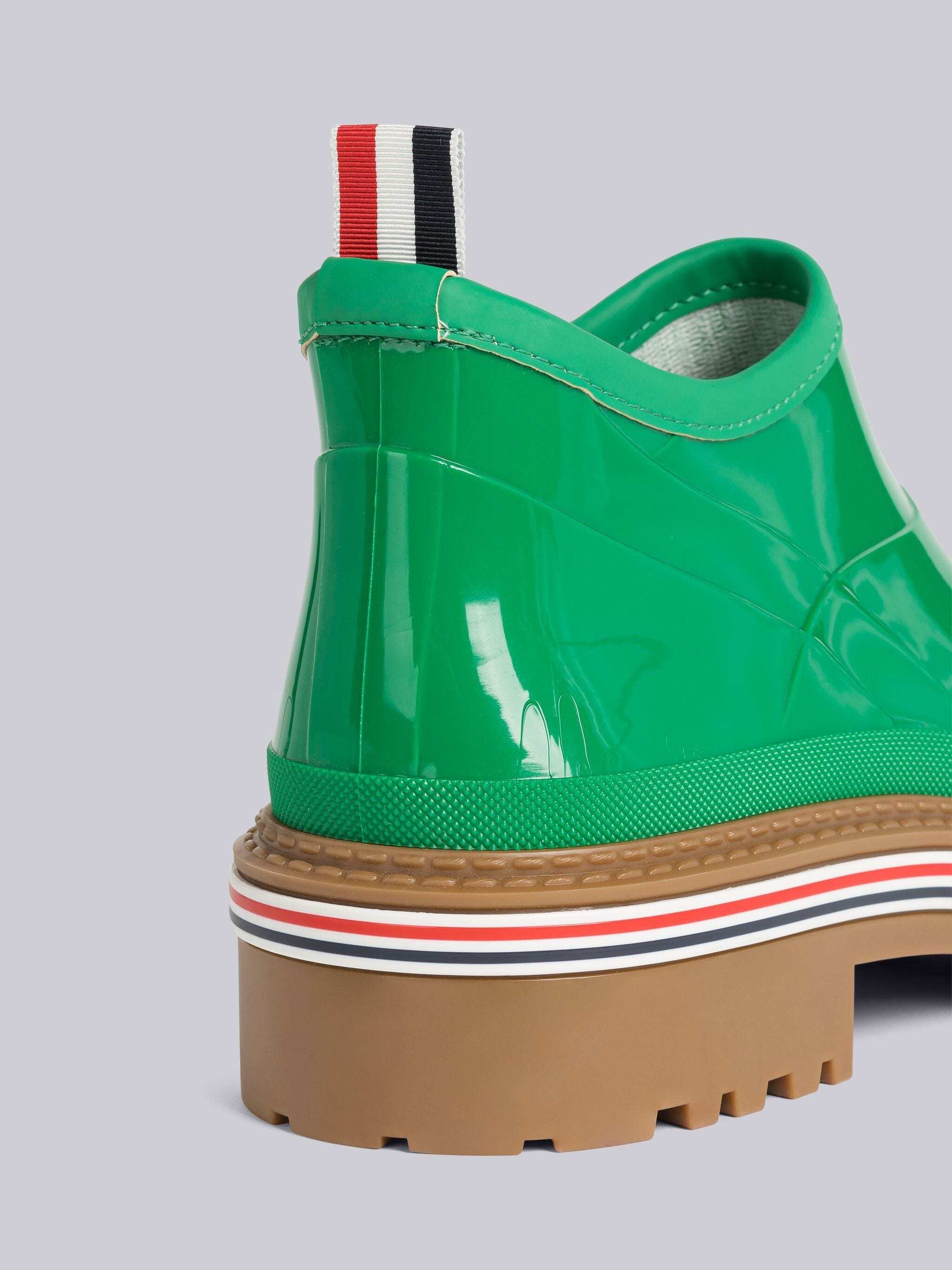Thom Browne Round Toe Boots In Green