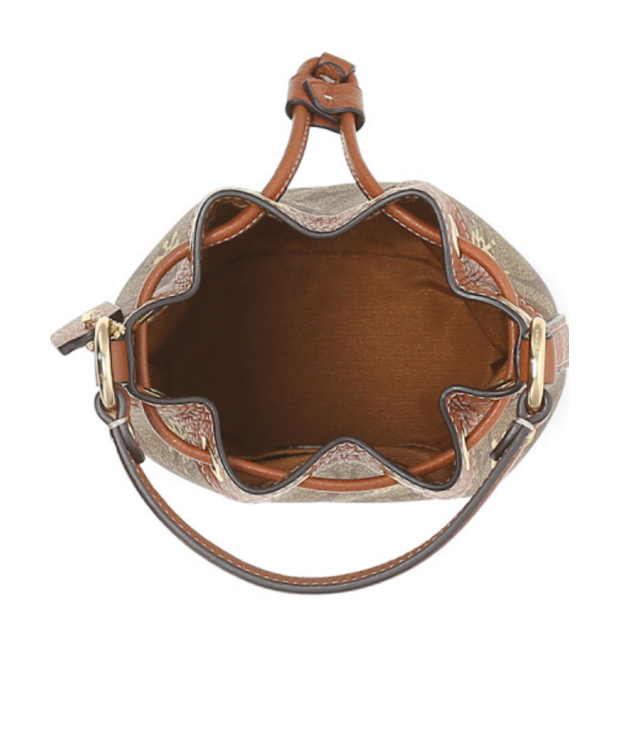 Coach Logo Bucket Shoulder Bag In Brown
