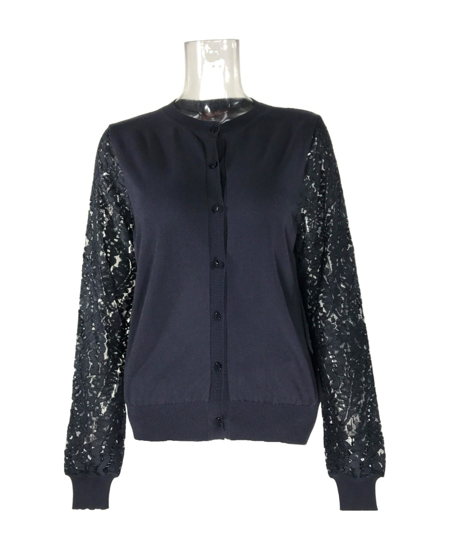 Max Mara Long-sleeved Knitted Cardigan In Black