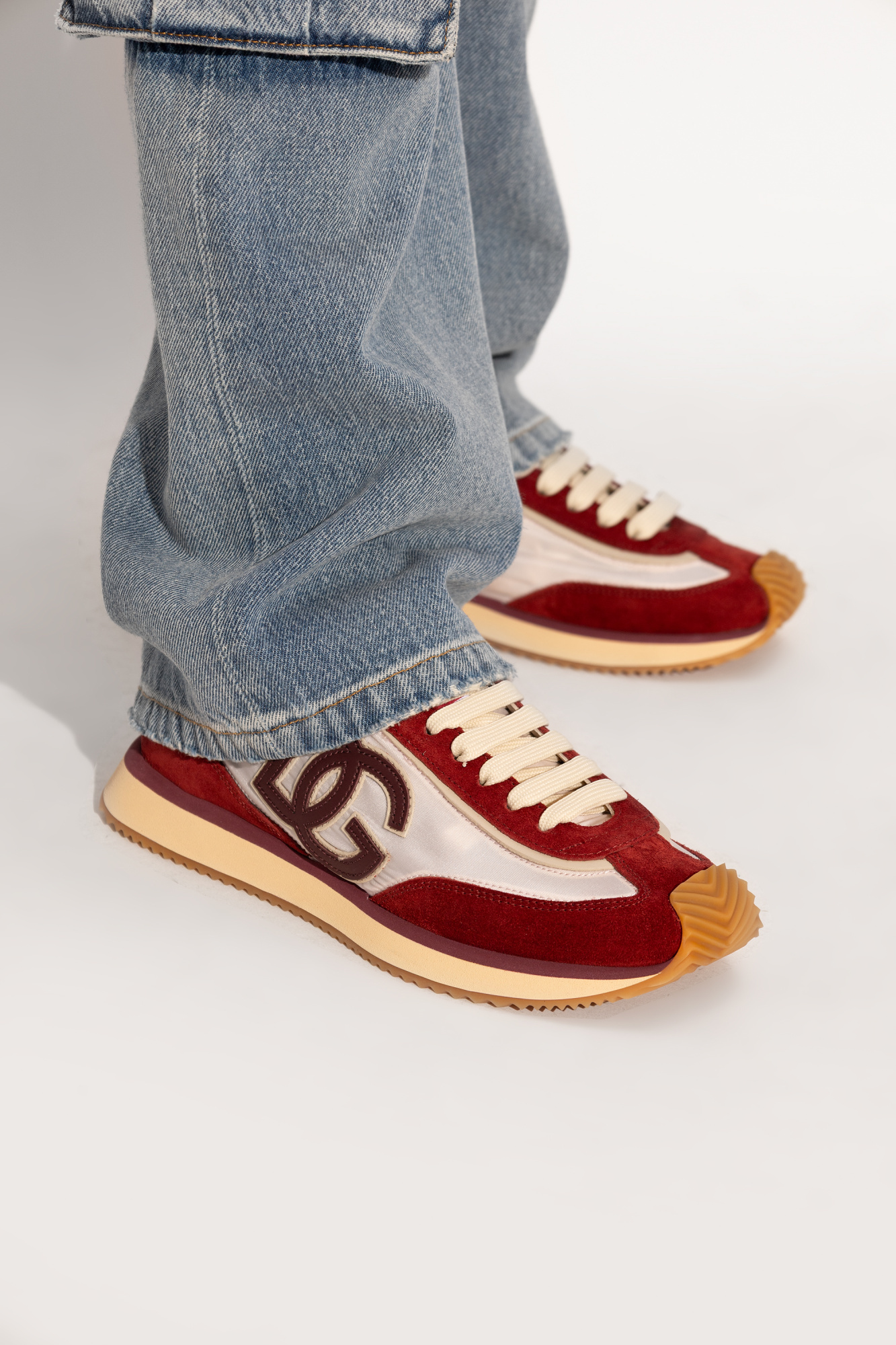 Dolce & Gabbana Dg Cushion Suede-trimmed Sneakers