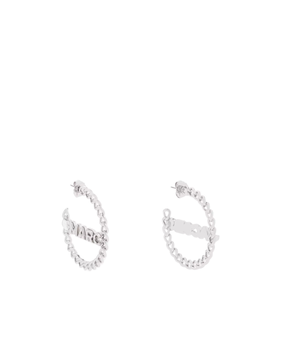 Marc Jacobs Oversized Chain-link Earrings In White