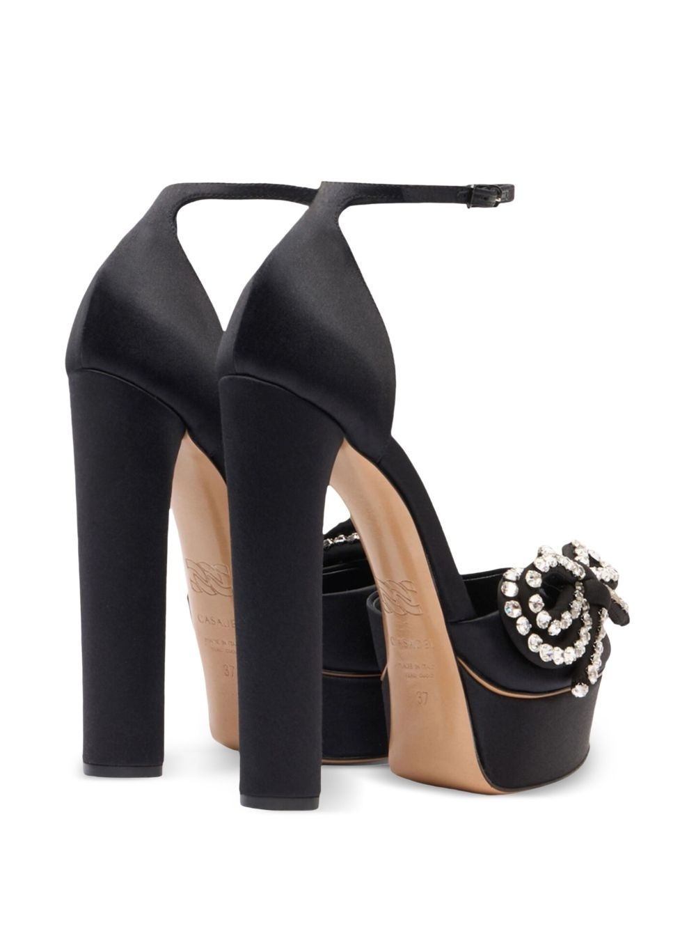 Casadei Julia Satin Platform 140 In Black
