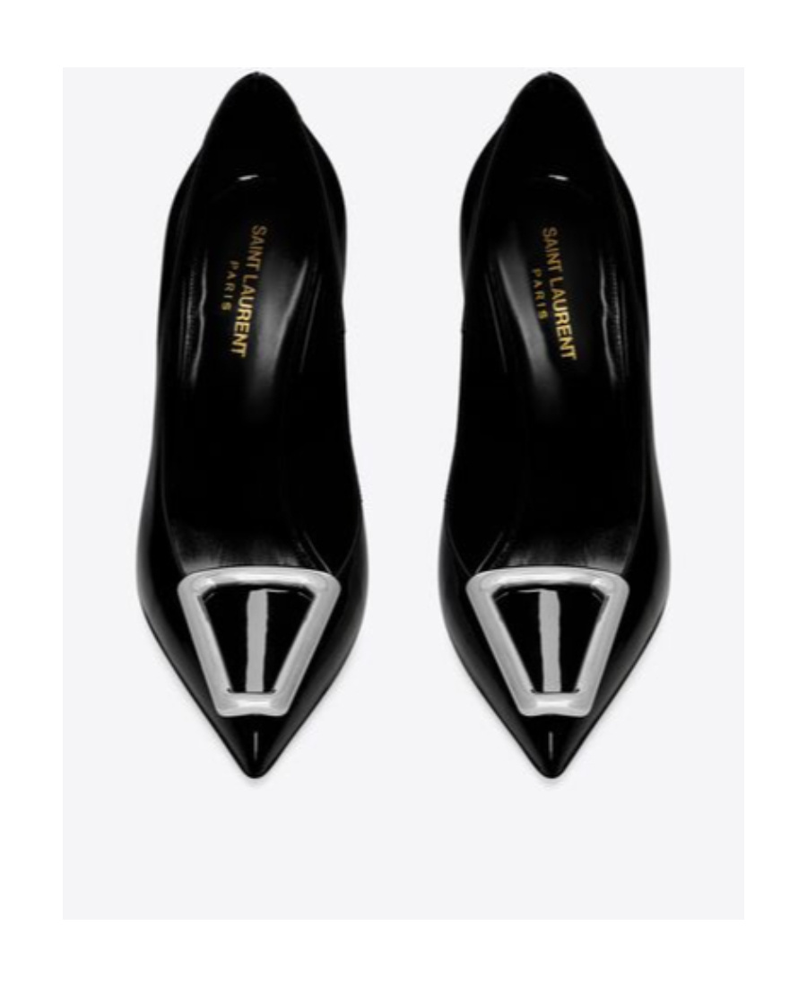 Saint Laurent Avenue 110 Patent Leather Pumps In Black