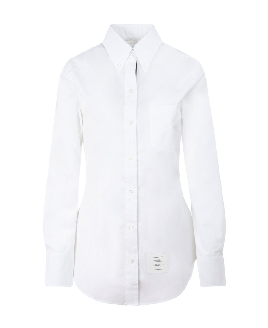 Thom Browne Classic Button-down Poplin Shirt In White