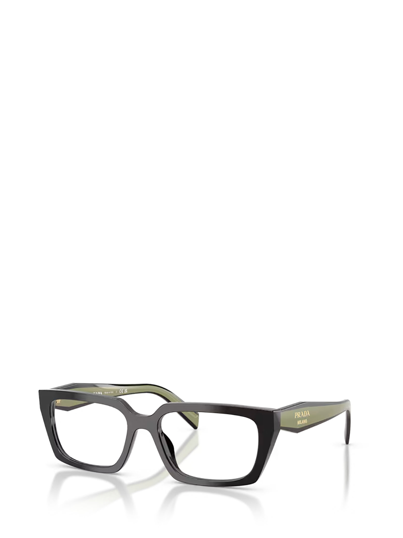 Prada Eyewear Rectangle Frame Glasses In Blue