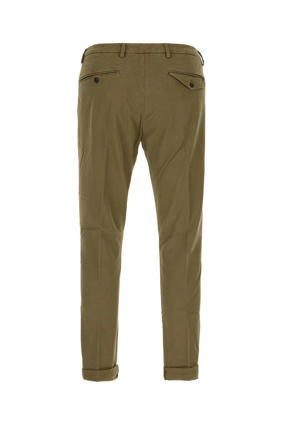 Dondup Trousers With Belt Loops And Rolled Cuffs